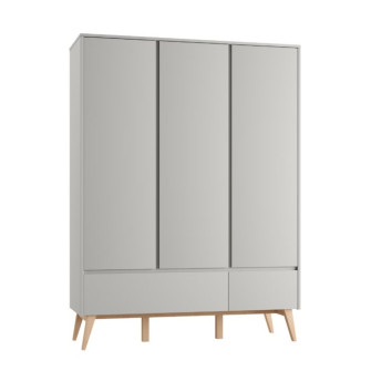 Armario de ropa con 3 puertas (colección Classy Gray)